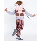 Affenzahn Grande amico Tonie maiale, Zaino fucsia/marrone