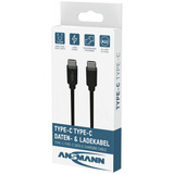 Ansmann Cavo dati e di ricarica USB Tipo-C a Tipo-C Nero
