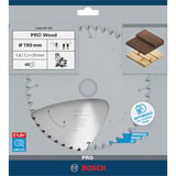 Bosch 2 608 837 705 lama circolare 19 cm 1 pz, Lama per sega In legno duro, Legno dolce, 19 cm, 2 cm, 1,1 mm, 7900 Giri/min, 1,6 mm