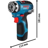 Bosch GSR 12V-35 FC PROFESSIONAL 1750 Giri/min 590 g Nero, Blu, Rosso, Trapano avvitatore blu/Nero, Trapano con impugnatura a pistola, Senza spazzola, Nero, Blu, Rosso, 1 cm, 1750 Giri/min, 3,2 cm