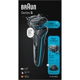 Braun Series 5 51-M1200s, Rasoio Nero/Turchese
