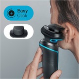 Braun Series 5 51-M1200s rasoio elettrico Trimmer Nero, Blu Nero/Turchese, Rasoio, Nero, Blu, AutoSense, Pulsanti, Batteria, Ioni di Litio