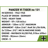 COBI Panzer VI Tiger I no 131, Giochi di costruzione 