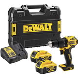 DEWALT Trapano avvitatore a percussione a batteria DCD709M2T-QW, 18 Volt, Cordless giallo/Nero