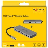 DeLOCK 87743 hub di interfaccia USB 3.2 Gen 1 (3.1 Gen 1) Type-C Grigio grigio, USB 3.2 Gen 1 (3.1 Gen 1) Type-C, HDMI, USB 2.0, USB 3.2 Gen 1 (3.1 Gen 1) Type-A, USB 3.2 Gen 1 (3.1 Gen 1) Type-C, MicroSD (TransFlash), MicroSDHC, MicroSDXC, SD, SDHC, SDXC, 3840 x 2160 Pixel, Grigio, Metallo