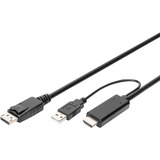 Digitus AK-330111-020-S, Cavo Nero
