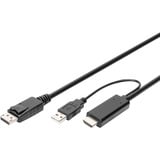 Digitus Cavo adattatore HDMI > DisplayPort, UHD 4K Nero