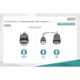 Digitus Cavo adattatore HDMI > DisplayPort, UHD 4K Nero