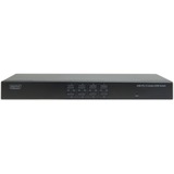 Digitus Commutatore KVM Combo USB-PS/2, Switch KVM Nero, SXGA, Montaggio rack, Nero