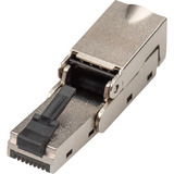 Digitus Connettore da campo CAT.6a angolato, STP con cappuccio antipolvere, Spina argento