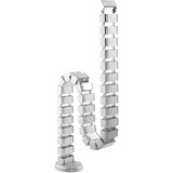 Digitus DA-90506 blindosbarra Portacavi a curva Argento, Instradamento dei cavi argento, Portacavi a curva, 130 m, Acrilonitrile butadiene stirene (ABS), Metallo, Argento
