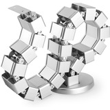 Digitus DA-90506 blindosbarra Portacavi a curva Argento, Instradamento dei cavi argento, Portacavi a curva, 130 m, Acrilonitrile butadiene stirene (ABS), Metallo, Argento