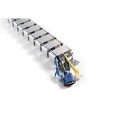 Digitus DA-90506 blindosbarra Portacavi a curva Argento, Instradamento dei cavi argento, Portacavi a curva, 130 m, Acrilonitrile butadiene stirene (ABS), Metallo, Argento