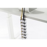 Digitus DA-90506 blindosbarra Portacavi a curva Argento, Instradamento dei cavi argento, Portacavi a curva, 130 m, Acrilonitrile butadiene stirene (ABS), Metallo, Argento