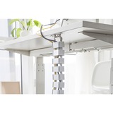 Digitus DA-90506 blindosbarra Portacavi a curva Argento, Instradamento dei cavi argento, Portacavi a curva, 130 m, Acrilonitrile butadiene stirene (ABS), Metallo, Argento
