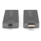 Digitus DS-55324, Estensione HDMI Nero/Argento