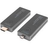 Digitus Extender video wireless 4K USB-C > HDMI, 30 metri, Estensione HDMI Nero/Argento