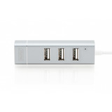 Digitus Hub USB Tipo-C 3 porte, Docking station argento/Bianco
