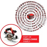 EINHELL Sega circolare a batteria Power X-Change TE-CS 18/150 Li-Solo, 18Volt rosso/Nero