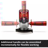 EINHELL Smerigliatrice angolare a batteria Power X-Change TC-AG 18/115 Li Kit, 18 Volt rosso/Nero