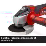 EINHELL Smerigliatrice angolare a batteria Power X-Change TC-AG 18/115 Li Kit, 18 Volt rosso/Nero