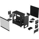 Fractal Design Pop Silent Tower Nero, Chassis Tower Nero, Tower, PC, Nero, ATX, micro ATX, Mini-ITX, Acciaio, Vetro temperato, 17 cm