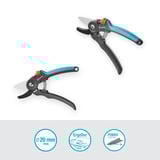 GARDENA Forbici da giardino PremiumCut - Legno secco, Cesoie da giardino grigio/Turchese