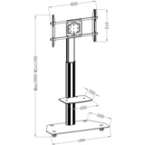 HAGOR HP-Stand 55 139,7 cm (55") Nero Nero, 50 kg, 94 cm (37"), 139,7 cm (55"), 200 x 200 mm, 700 x 400 mm, -5 - 15°
