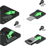 ICY BOX 60981, Docking station Nero