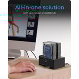 ICY BOX 61120, Docking station Nero