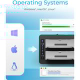 ICY BOX 61120, Docking station Nero