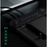 ICY BOX IB-2913MCL-C31 USB 3.2 Gen 2 (3.1 Gen 2) Type-C Nero, Docking station Nero, HDD, SSD, SATA, Seriale ATA II, Serial ATA III, 2.5,3.5,M.2, USB 3.2 Gen 2 (3.1 Gen 2) Type-C, Nero, Plastica