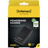 Intenso XS20000 Polimeri di litio (LiPo) 20000 mAh Nero, Powerbank  Nero, 20000 mAh, Polimeri di litio (LiPo), 3,1 V, Nero