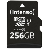 Intenso microSD Karte UHS-I Premium 256 GB Classe 10 Nero, 256 GB, MicroSD, Classe 10, UHS-I, 90 MB/s, Class 1 (U1)