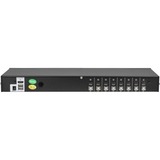 Inter-Tech AS-9108HA switch per keyboard-video-mouse (kvm) Montaggio rack Nero 4096 x 2160 Pixel, 4K Ultra HD, Montaggio rack, Nero