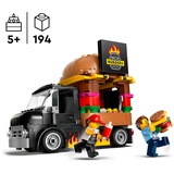 LEGO City 60404 Furgone degli Hamburger Giocattolo, Veicolo per Bambini da 5+, Camion Food Truck con Accessori e 2 Minifigure, Giochi di costruzione Veicolo per Bambini da 5+, Camion Food Truck con Accessori e 2 Minifigure, Set da costruzione, 5 anno/i, Plastica, 194 pz, 372 g