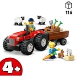 LEGO City Trattore agricolo rosso con rimorchio e pecore, Giochi di costruzione Set da costruzione, 4 anno/i, Plastica, 116 pz, 260 g