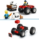 LEGO City Trattore agricolo rosso con rimorchio e pecore, Giochi di costruzione Set da costruzione, 4 anno/i, Plastica, 116 pz, 260 g