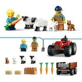 LEGO Trattore agricolo rosso con rimorchio e pecore, Giochi di costruzione Set da costruzione, 4 anno/i, Plastica, 116 pz, 260 g