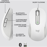 Logitech Signature M650 mouse Mancino RF senza fili + Bluetooth Ottico 2000 DPI bianco, Mancino, Ottico, RF senza fili + Bluetooth, 2000 DPI, Bianco