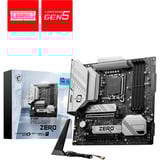 MSI B760M Ptoject Zero Intel B760 LGA 1700 micro ATX, Scheda madre Intel, LGA 1700, Intel® Celeron®, Intel® Pentium® Gold, LGA 1700, DDR5-SDRAM, 256 GB