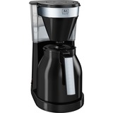 Melitta 1023-08 Automatica Macchina da caffè con filtro, Macchina fa filtro Nero, Macchina da caffè con filtro, Caffè macinato, 1050 W, Nero, Argento