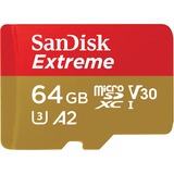 SanDisk Extreme 64 GB MicroSDXC UHS-I Classe 10 64 GB, MicroSDXC, Classe 10, UHS-I, 160 MB/s, 60 MB/s