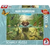 Schmidt Spiele Mark Fredrickson: Amore per i cani - labrador marrone nell'acqua fresca, Puzzle 