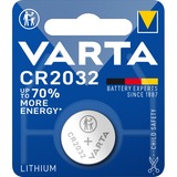 Varta LITHIUM Coin CR2032 (Batteria a bottone, 3V) Blister da 1 3V) Blister da 1, Batteria monouso, CR2032, Litio, 3 V, 1 pz, 220 mAh