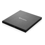 Verbatim 43889 lettore di disco ottico Blu-Ray RW Nero, masterizzatore Blu-ray esterno Nero, Nero, Vassoio, Desktop/Laptop, Blu-Ray RW, USB 3.1 Gen 1, BD, BD-R, BD-R DL, CD, DVD