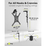 goobay Supporto a soffitto per TV, Montaggio a soffitto 