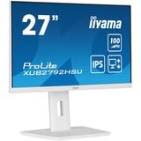 iiyama ProLite XUB2792HSU-W6 Monitor PC 68,6 cm (27") 1920 x 1080 Pixel Full HD LED Bianco, Monitor LED bianco (matto), 68,6 cm (27"), 1920 x 1080 Pixel, Full HD, LED, 0,4 ms, Bianco