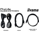 iiyama XUB2497HSN-W2, Monitor LED bianco (matto)