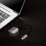 ATEN Adattatore da USB-C a VGA grigio/Nero, USB tipo-C, VGA (D-Sub), Maschio, Femmina, Dritto, Dritto